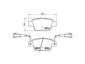 BREMBO P 23 135 stabdžių trinkelių rinkinys, diskinis stabdys 
 Techninės priežiūros dalys -> Papildomas remontas
77365809, 77365809