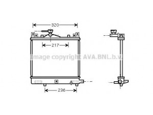 AVA QUALITY COOLING SZ2057 radiatorius, variklio aušinimas 
 Aušinimo sistema -> Radiatorius/alyvos aušintuvas -> Radiatorius/dalys
1770075F00