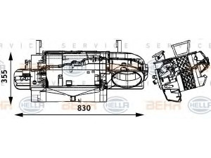 HELLA 8FH 351 314-531 šilumokaitis, salono šildymas 
 Šildymas / vėdinimas -> Šilumokaitis
001 830 19 03, A 001 830 19 03