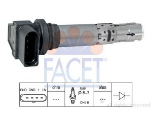 FACET 9.6374 ritė, uždegimas 
 Kibirkšties / kaitinamasis uždegimas -> Uždegimo ritė
036 905 100 D, 036 905 715, 036 905 715 A