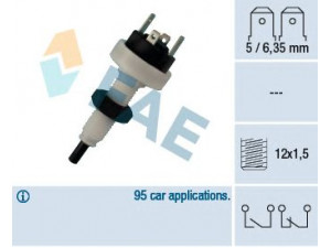 FAE 24390 stabdžių žibinto jungiklis 
 Stabdžių sistema -> Stabdžių žibinto jungiklis
113306517700, 60515008, 5954516