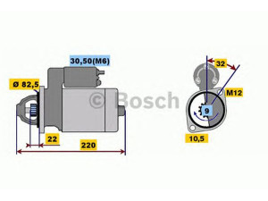 BOSCH 0 001 107 101 starteris
55351638, 93 176 061