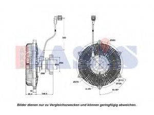 AKS DASIS 288023N sankaba, radiatoriaus ventiliatorius 
 Aušinimo sistema -> Radiatoriaus ventiliatorius
22075224