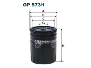 FILTRON OP573/1 alyvos filtras 
 Techninės priežiūros dalys -> Techninės priežiūros intervalai
MN960320