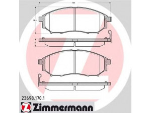 ZIMMERMANN 23698.170.1 stabdžių trinkelių rinkinys, diskinis stabdys 
 Techninės priežiūros dalys -> Papildomas remontas
41060-CC090, 41060-EB325, D1060-1BN0A