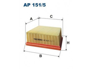 FILTRON AP151/5 oro filtras 
 Techninės priežiūros dalys -> Techninės priežiūros intervalai
1516725, 1729860, 1793 585, 1803059