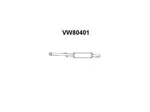 VENEPORTE VW80401 priekinis duslintuvas 
 Išmetimo sistema -> Duslintuvas
147253209A