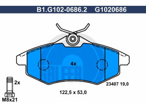 GALFER B1.G102-0686.2 stabdžių trinkelių rinkinys, diskinis stabdys 
 Techninės priežiūros dalys -> Papildomas remontas
4252 36, 4252 58, 4253 45, 4253 69