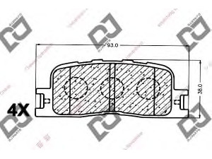 DJ PARTS BP1138 stabdžių trinkelių rinkinys, diskinis stabdys 
 Techninės priežiūros dalys -> Papildomas remontas
04466-21010, 04466-33090, 04466-33100