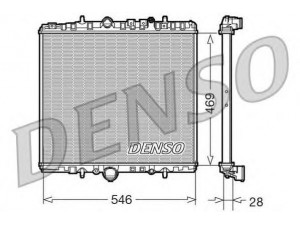 DENSO DRM07061 radiatorius, variklio aušinimas 
 Aušinimo sistema -> Radiatorius/alyvos aušintuvas -> Radiatorius/dalys
1330A4, 9641728180, 9641728380