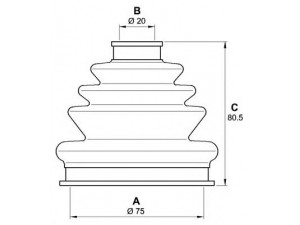 OPEN PARTS SJK7209.00 gofruotoji membrana, kardaninis velenas 
 Ratų pavara -> Gofruotoji membrana
1K0498203B, 191407285E, 1K0498203A