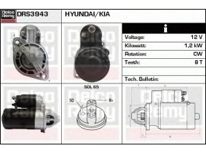 DELCO REMY DRS3943 starteris 
 Elektros įranga -> Starterio sistema -> Starteris
36100-23000, 36100-23060, 36100-23065