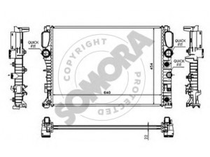 SOMORA 170841 radiatorius, variklio aušinimas 
 Aušinimo sistema -> Radiatorius/alyvos aušintuvas -> Radiatorius/dalys