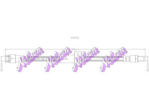 Brovex-Nelson H4162 stabdžių žarnelė 
 Stabdžių sistema -> Stabdžių žarnelės
82407501, 82407928, 82422142, 82422144