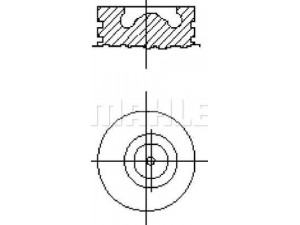 MAHLE ORIGINAL E57320 stūmoklis 
 Variklis -> Cilindrai/stūmokliai