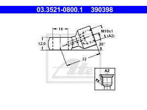 ATE 03.3521-0800.1 jungtis, metaliniai vamzdeliai
1120 050 731, X86.1120.0507.31/00