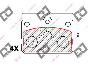 DJ PARTS BP1540 stabdžių trinkelių rinkinys, diskinis stabdys 
 Techninės priežiūros dalys -> Papildomas remontas
04465-12320, 0446512320, 04491-12016