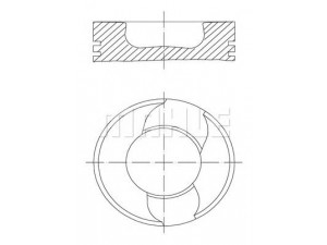 MAHLE ORIGINAL 227 07 20 stūmoklis 
 Variklis -> Cilindrai/stūmokliai
51 02511 7332