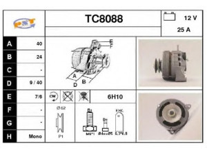 SNRA TC8088 kintamosios srovės generatorius