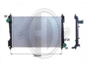 DIEDERICHS 8345604 radiatorius, variklio aušinimas 
 Aušinimo sistema -> Radiatorius/alyvos aušintuvas -> Radiatorius/dalys
55704136, 1300415, 55700447, 55700448