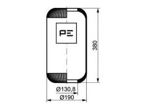 PE Automotive 084.031-70A dėklas, pneumatinė pakaba
624319-860, 5000 786 640, 5000 805 284