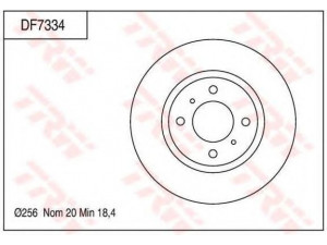 TRW DF7334 stabdžių diskas 
 Stabdžių sistema -> Diskinis stabdys -> Stabdžių diskas
MR569931