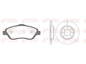 REMSA 8774.06 stabdžių rinkinys, diskiniai stabdžiai 
 Stabdžių sistema -> Diskinis stabdys -> Stabdžių remonto rinkinys