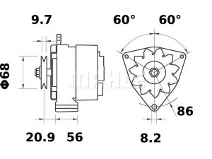 MAHLE ORIGINAL MG 604 kintamosios srovės generatorius 
 Elektros įranga -> Kint. sr. generatorius/dalys -> Kintamosios srovės generatorius
0116 2339, 0116 3752, 0116 3753