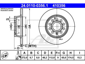 ATE 24.0110-0356.1 stabdžių diskas 
 Dviratė transporto priemonės -> Stabdžių sistema -> Stabdžių diskai / priedai
1K0 615 601 AA, 1K0 615 601 AA