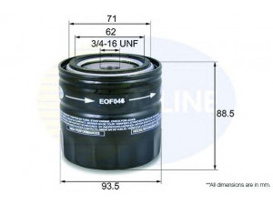 COMLINE EOF046 alyvos filtras 
 Techninės priežiūros dalys -> Techninės priežiūros intervalai
2650396, X3549957, 4126435, 4158728