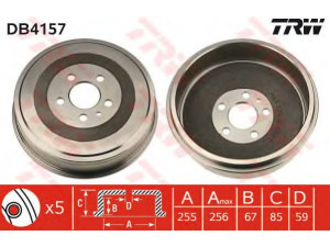 TRW DB4157 stabdžių būgnas 
 Stabdžių sistema -> Būgninis stabdys -> Stabdžių būgnas
424737, 1311823080, 1471288080