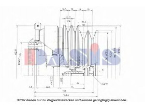 AKS DASIS 851336N magnetinė sankaba, oro kondicionieriaus kompresorius