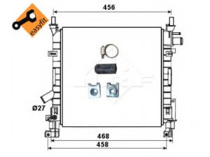 NRF 53651 radiatorius, variklio aušinimas 
 Aušinimo sistema -> Radiatorius/alyvos aušintuvas -> Radiatorius/dalys
1231795, 1361841, 1S5H8005BA, 1S5H8005BB