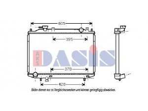 AKS DASIS 110043N radiatorius, variklio aušinimas 
 Aušinimo sistema -> Radiatorius/alyvos aušintuvas -> Radiatorius/dalys
WL2115200B