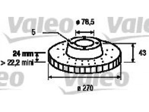 VALEO 186537 stabdžių diskas 
 Stabdžių sistema -> Diskinis stabdys -> Stabdžių diskas
5025611, 5029816