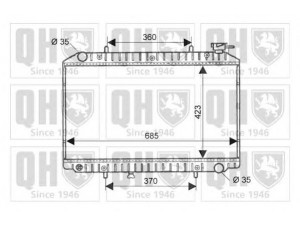 QUINTON HAZELL QER1766 radiatorius, variklio aušinimas 
 Aušinimo sistema -> Radiatorius/alyvos aušintuvas -> Radiatorius/dalys
21410-9C100