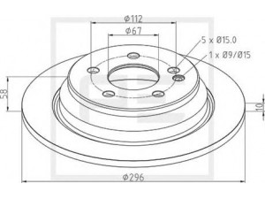 PE Automotive 016.673-00A stabdžių diskas
639 423 01 12