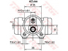 TRW BWL204 rato stabdžių cilindras 
 Stabdžių sistema -> Ratų cilindrai
4055730, 6464706, 92VB2261CA, YC152261AA