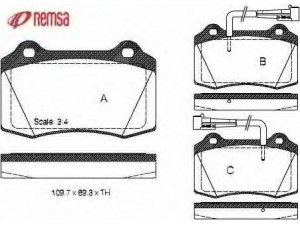 METZGER 0434.22 stabdžių trinkelių rinkinys, diskinis stabdys 
 Techninės priežiūros dalys -> Papildomas remontas
000 995 0812, 9947643, 9950812