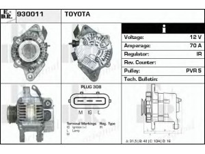 EDR 930011 kintamosios srovės generatorius 
 Elektros įranga -> Kint. sr. generatorius/dalys -> Kintamosios srovės generatorius