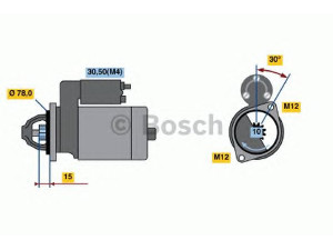 BOSCH 0 001 110 054 starteris 
 Elektros įranga -> Starterio sistema -> Starteris
004 151 02 01, A 004 151 02 01