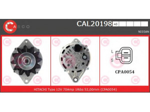 CASCO CAL20198AS kintamosios srovės generatorius 
 Elektros įranga -> Kint. sr. generatorius/dalys -> Kintamosios srovės generatorius
2310017C00, LR17022