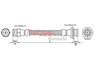 METZGER 4118509 stabdžių žarnelė 
 Stabdžių sistema -> Stabdžių žarnelės
0046468487, 46468487