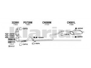 KLARIUS 631407U išmetimo sistema