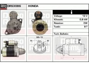 DELCO REMY DRS3086 starteris 
 Elektros įranga -> Starterio sistema -> Starteris
31200-P06-L03, 31200-PE0-005, 31200-PE0-013