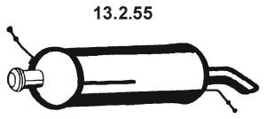EBERSPÄCHER 13.2.55 galinis duslintuvas 
 Išmetimo sistema -> Duslintuvas
1726.HH
