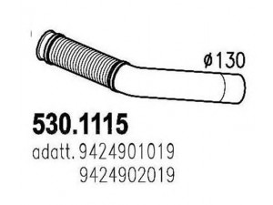 ASSO 530.1115 išleidimo kolektorius 
 Išmetimo sistema -> Išmetimo vamzdžiai
9424901019, 9424902019