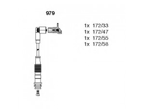 BREMI 979 uždegimo laido komplektas 
 Kibirkšties / kaitinamasis uždegimas -> Uždegimo laidai/jungtys
7760523