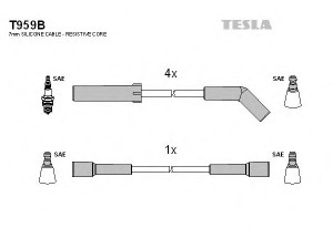 TESLA T959B uždegimo laido komplektas 
 Kibirkšties / kaitinamasis uždegimas -> Uždegimo laidai/jungtys
95659600, 96070983