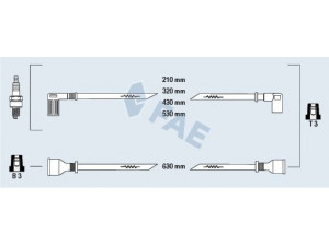FAE 83900 uždegimo laido komplektas 
 Kibirkšties / kaitinamasis uždegimas -> Uždegimo laidai/jungtys